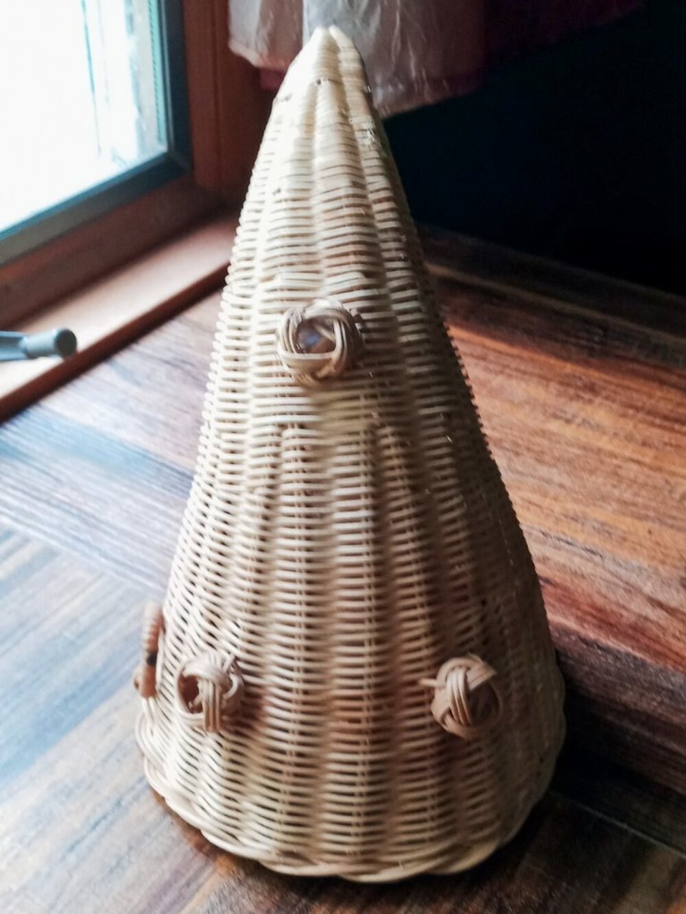 🎉Vintage Rustic Wicker Cornucopia Basket Fall Thanksgiving Decor Shabby Chic🍂 - Picture 7 of 16